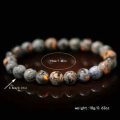 UV Glow Yooperlite Stretch Bracelet Natural Flamme Stone Night Party Healing