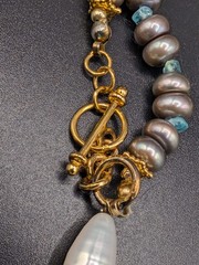 Artisan Style Cultured Pearl Statement Necklace