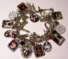 Twilight Books Charm Bracelet Hand Crafted Glass Dome
