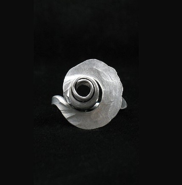 ANTIJOYAS Handmade LAGENLOOK Hammered Aluminum Art-to-Wear TCHAI Wrap RING R14