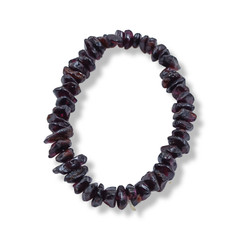 Crushed Red Garnet Rough Bracelet Handmade Elastic Adjustable Raw Bracelet
