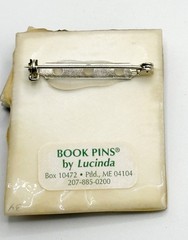 Lucinda Fiction Is Fun Books Pin Brooch Black Ivory Glitter