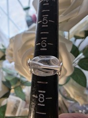 Crystal Quartz Gemstone Wire Wrap Silver Ring, Custom Sizing, Health Jewelry