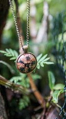 pendant with necklace epoxy resin unique handmade jewellery made in srilanka