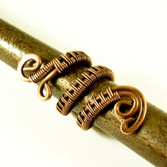 Antiqued Copper Wire Wrapped Ring Any Size – Mba Handmade – Artisan Jewelry