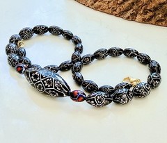 Rosario Leonardi Murano Millefiori Necklace Feat 1920s Moretti Vintage Beads