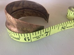 Handcrafted Hammered Copper Cuff Bracelet Adjustable Unisex Adults size 7 inch
