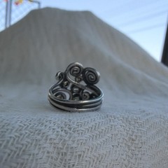 Brighton 925 Sterling Silver autumn wind Ring Sim stones Sz 7 retired