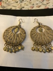 Anju Sachi Collection Bohemian 3” Dangle Neutral Woven Pierced Earrings
