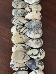 Serpentine Stone Bracelet 7.75″ Natural Earthy Yellow Black