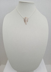 Handmade USA 16-Inch Chain Necklace Spike Natural Shell Beads Lobster Clasp