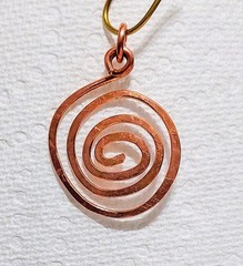 1 Pc Pure Copper Healing Spiral Pendant Locket, Jewelry Spiritual Kriya