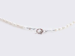 Real Rice Pearl Choker Necklace, Handmade with Cultured Saltwater Pearls