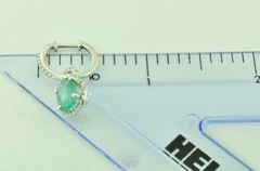 14K Solid White Gold Dangling Natural Emerald Diamond Earring Dangle 2.89 ct