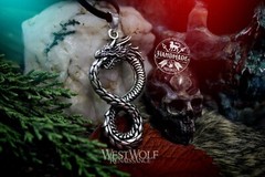 Dragon Infinity Knot Pendant – Ouroboros – Viking Jormungandr – Midgard – Norse