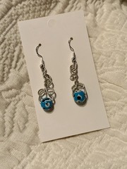 Woman’s Hand Crafted Earrings By Earth Dreams Sterling Silver 1.5 Inch