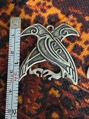 ARTISAN MAD RAVEN PAIR TRIBAL DETAIL LARGE ZINC ALLOY DANGLE EARRINGS SEXY COOL