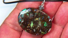 70.7c QUEENSLAND BOULDER OPAL IN RESIN 925 STERLING SILVER PENDANT OCA19276