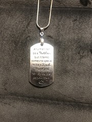 Handmade Silver Stepdad Father Inspirational Pendant On Silver Snake Chain