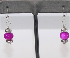 Carolina Sundance Bright Fuchsia Gemstone Earrings Hot Pink Earrings