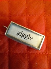 Whimsy GIGGLE + Music Notes Soldered Silvertone Pendant