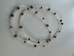 Handmade beaded anklets| Coloured beads |Stackable 5 piece |Made in Africa