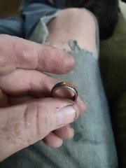 Genuine Handcrafted 1995 United States Quarter Glitter Coin Ring , Size 6.75 …