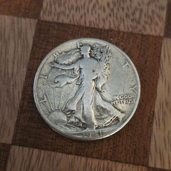 1951 Walking Liberty Half Dollar Coin Ring Size 12.5