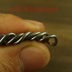 Titanium 6.8mm thick Double ring Curb link chain necklace anti-allergy XTi242