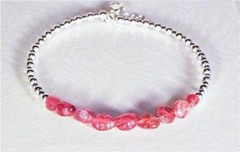 CYNTHIA LYNN «SHINE» STERLING SILVER OCTOBER BIRTHSTONE PINK TOURMALINE BRACELET