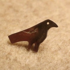Small Bird Tie Tack or Pin; Sterling Silver; Made in USA by Peggy Johnson, 1999