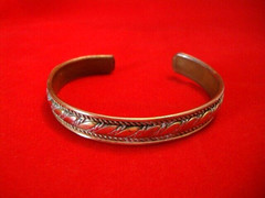 BRACELET-Handmade Solid Brass, Copper & Nickel Cuff Style Bracelet, 7″ to 8″ Adj