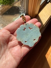 Huge Burmese Jadeite Pendant Necklace Fox Mask Handcrafted USA Seller