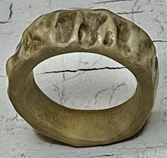 Vintage/Antique Brown Handcrafted OOAK Deer Elk Antler Ring Size 5