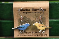 Jabebo Earrings Indigo Bunting