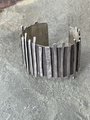 Heavy Handmade Sterling Silver Cuff Bracelet