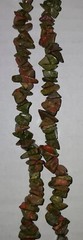 Unakite Jasper Chip Green/Red Colored Stores Necklace 16″ Length