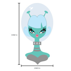 Beam Me Up Babe Spooky Doll Brooch by Miss Fluff x Lipstick & Chrome