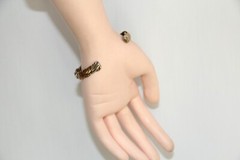 Sergio Lub Tri-Color/Metal Twisted Cuff Bracelet. 100% Hand Crafted in the USA