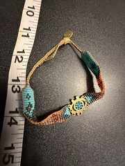 ⁠Mishky Seed Bead Woven Friendship Bracelet Evil Eye Center Charm Adjustable⁠