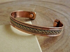 Copper Magnetic Bracelet Arthritis Pain Therapy Energy Cuff Bangle Men & Women