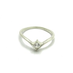 Sterling Silver Ring Genuine Solid 925 Handmade With Cubic Zirconia Empress