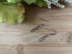 New! Stainless Steel Textured Paperclip Chain Handmade Earrings – E931