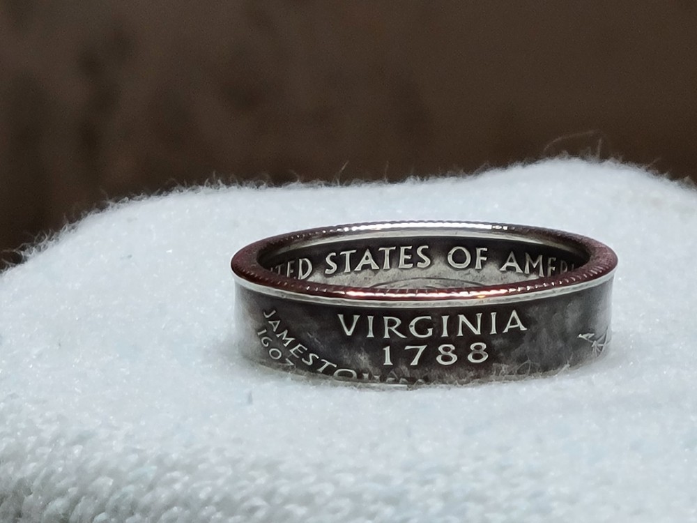 VIRGINIA – Size 9 State Quarter Coin Ring