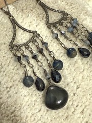 JBB Signed Sterling Silver Crystal Chandelier Earrings Handcrafted