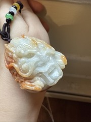 Untreated Genuine Grade A Burma Myanmar Jadeite Dragon Head 純天然翡翠A貨龍頭 Certified