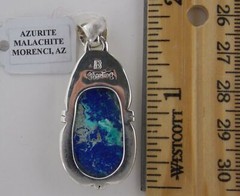 Hand Made Azurite/Malachite – Sterling Silver Pendant – Arizona 22420