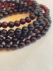 Amber Beaded Bracelet Natural Blood Amber Stretchy Bracelet 5mm