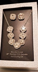 2 NECKLACE AND EARRING SETS CRYSTAL & RHINESTONE + MORE GIFTS (NEW)