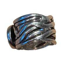 Silpada White Coin Pearl Mermaid Ring R1542 Sz 7 Sterling Silver Excellent Cond